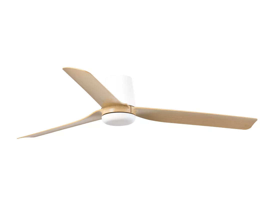 PUNT TUB M Ventilateur DC blanc/bois clair