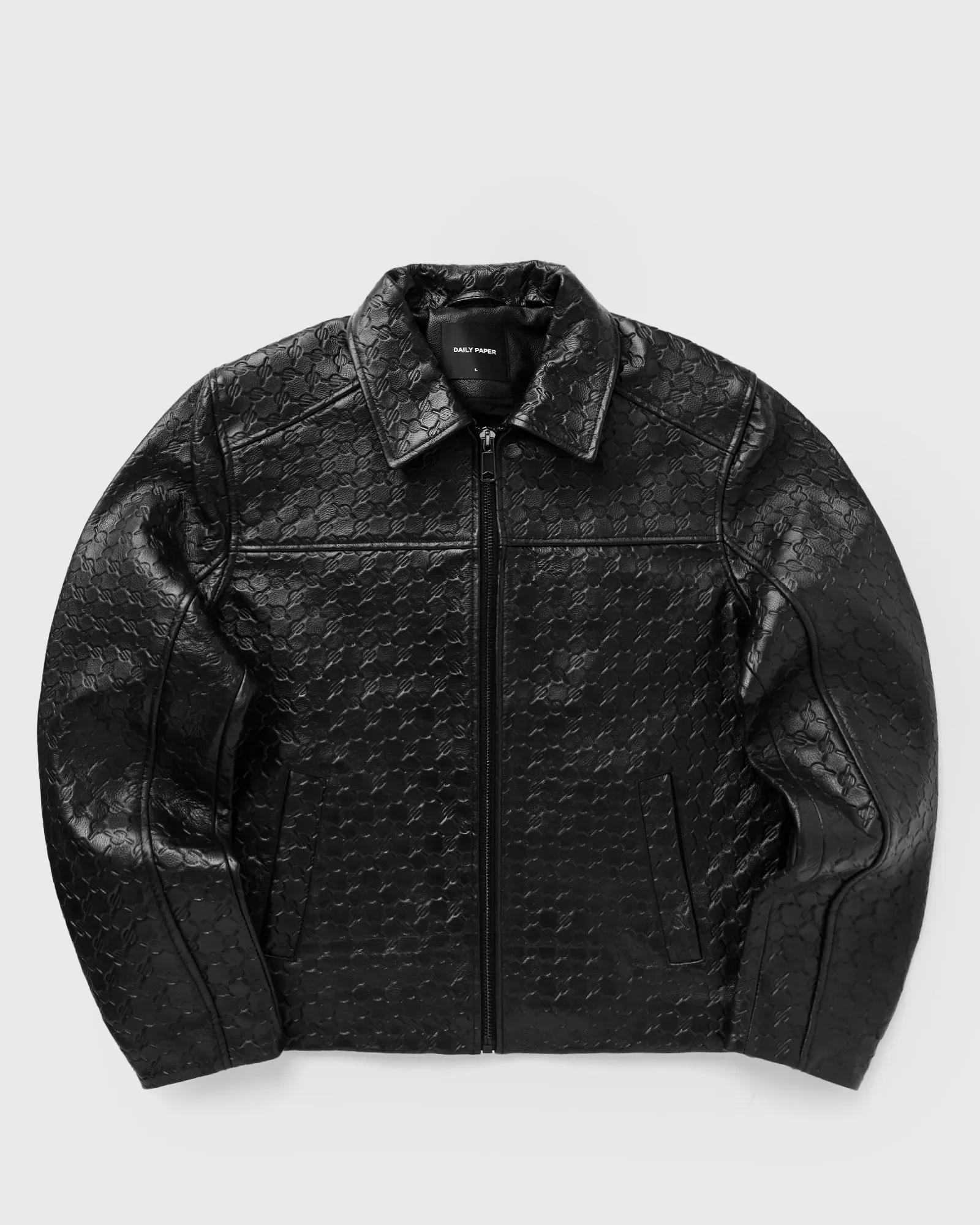 Daily Paper silence monogram leather jacket