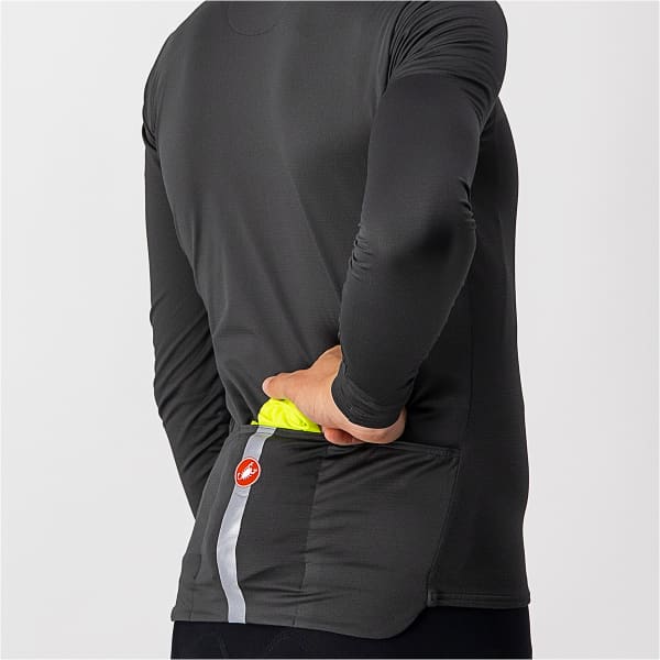 Veste vélo CASTELLI SQUADRA STRETCH JAUNE FLUO/GRIS FONCE