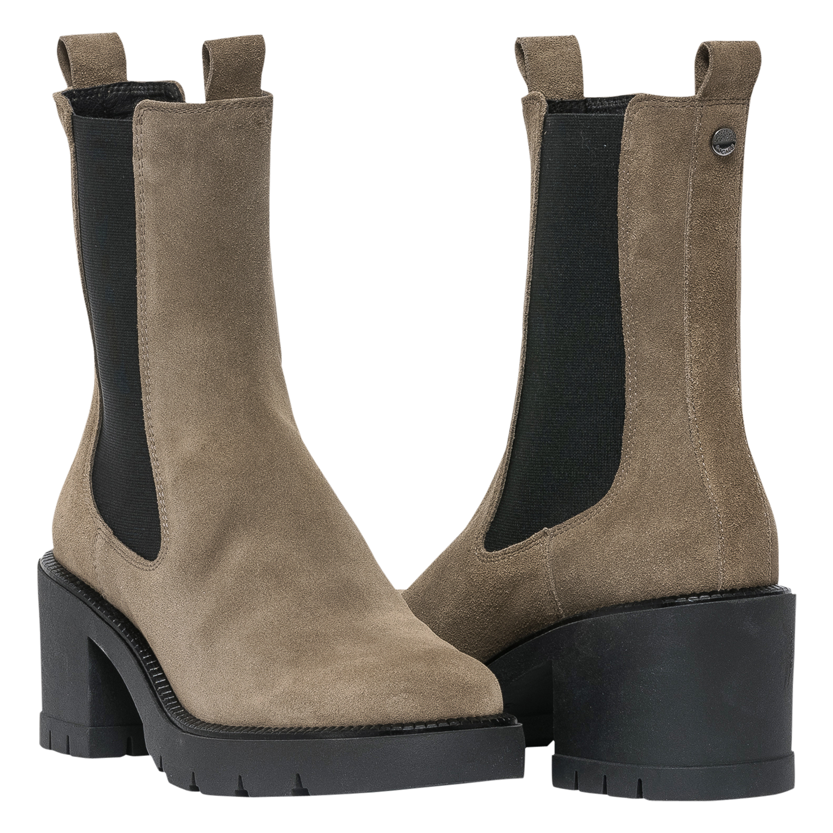 ESTELLE - Boots en cuir velours | Marron