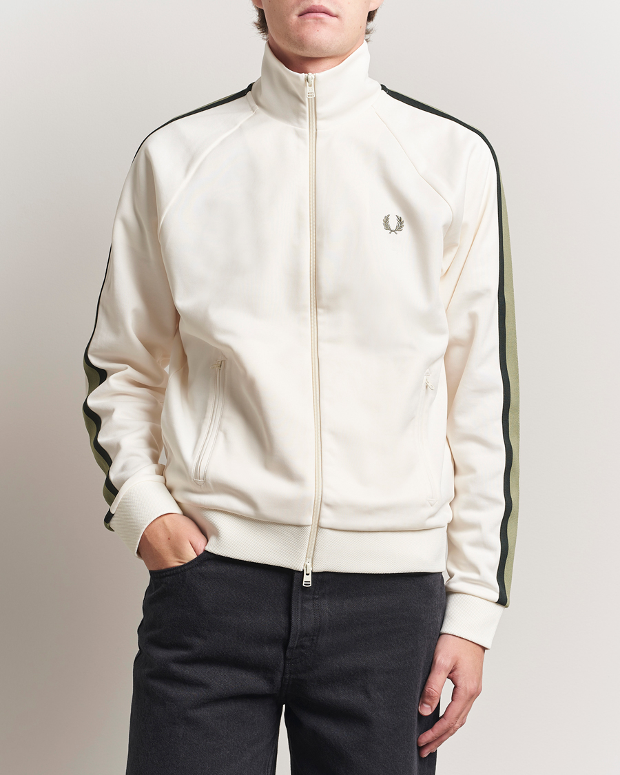 Fred Perry Two Colored Taped Track Jacket Light Ecru