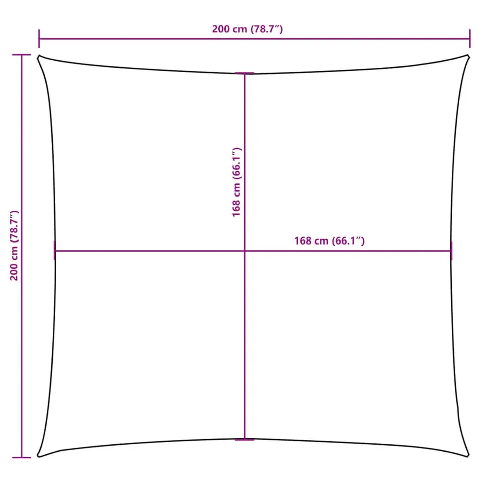 vidaXL - Zonnezeil - Crème - 2 x 2 m