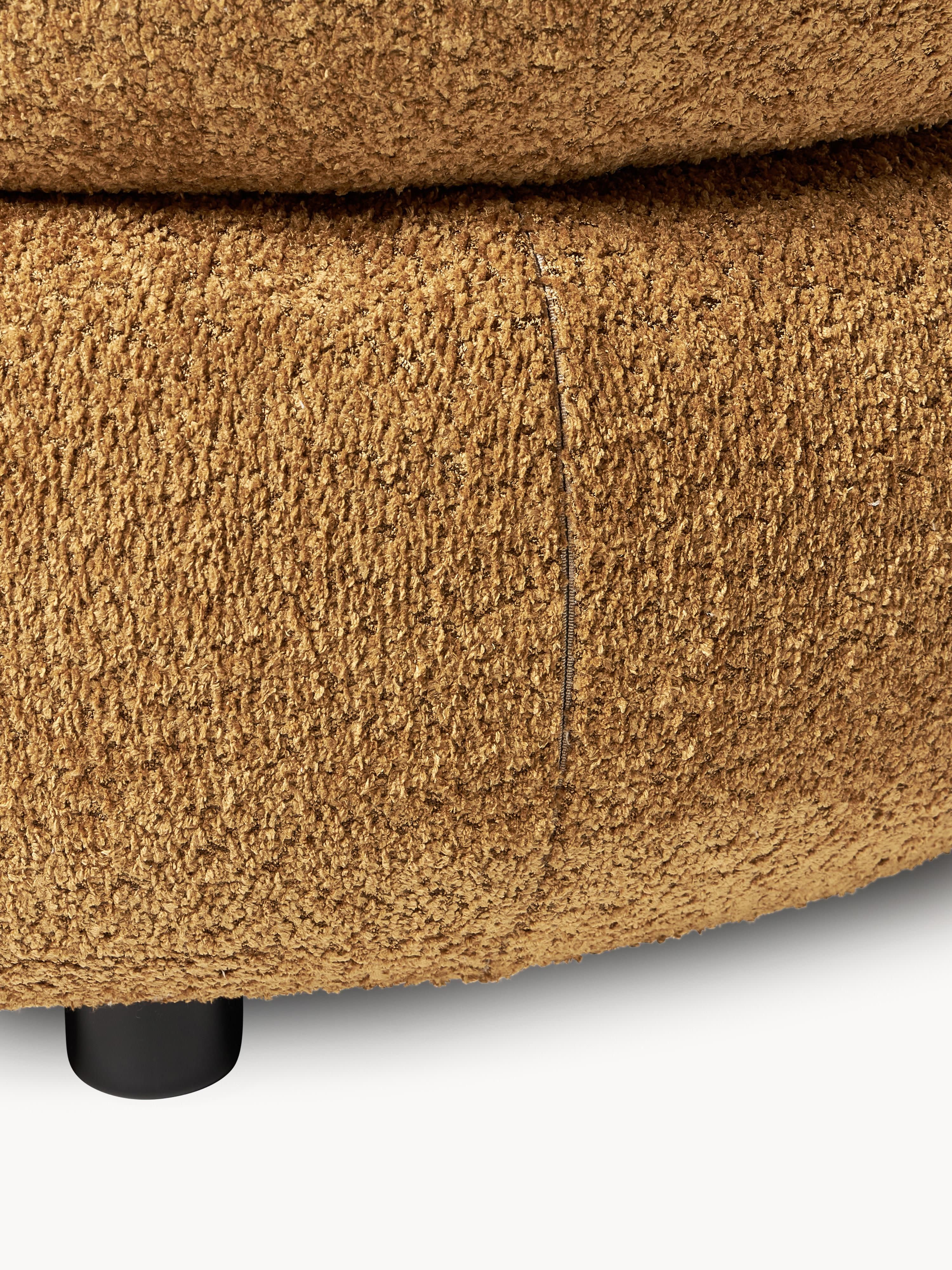 Loungefauteuil Alba uit teddy-bouclé