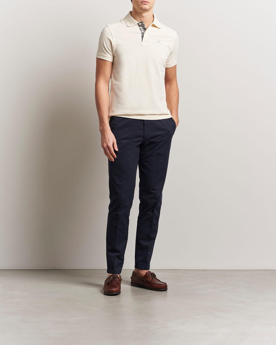 Barbour Lifestyle Tartan Pique Polo Antique White