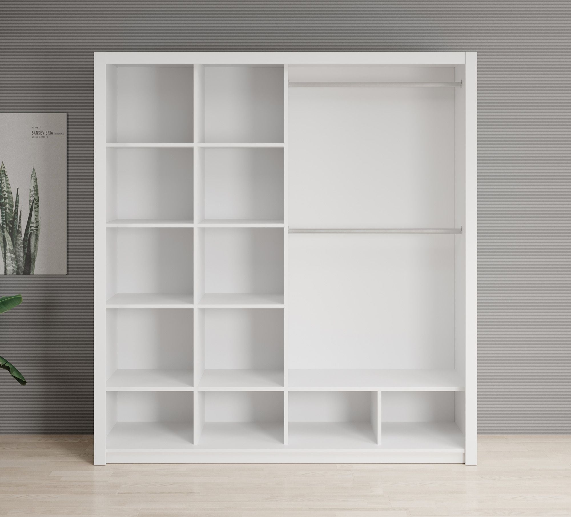 Meubella - Kledingkast Blake - Wit - 200 cm