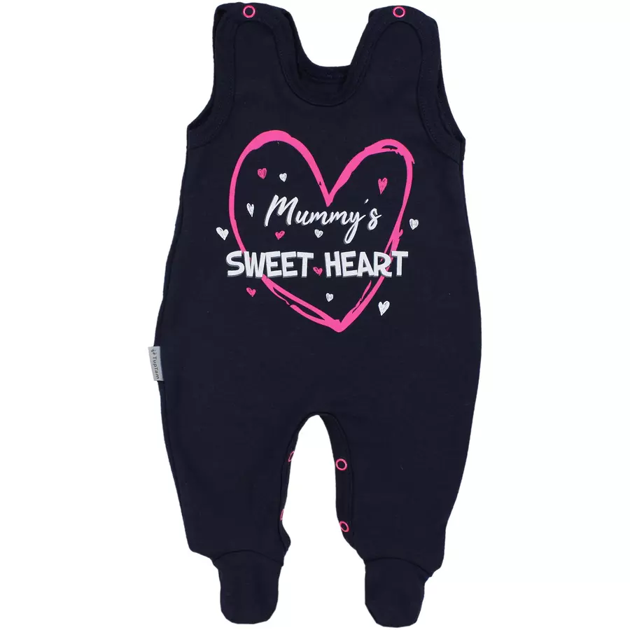TupTam Baby Strampler mit Aufdruck Spruch 5er Pack rosagrau