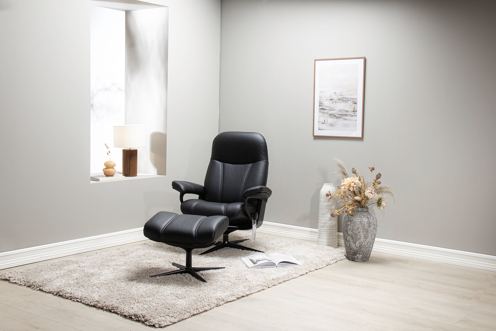 Mellow gulvteppe 160x230 160x230cm. Beige resirkulert garn.