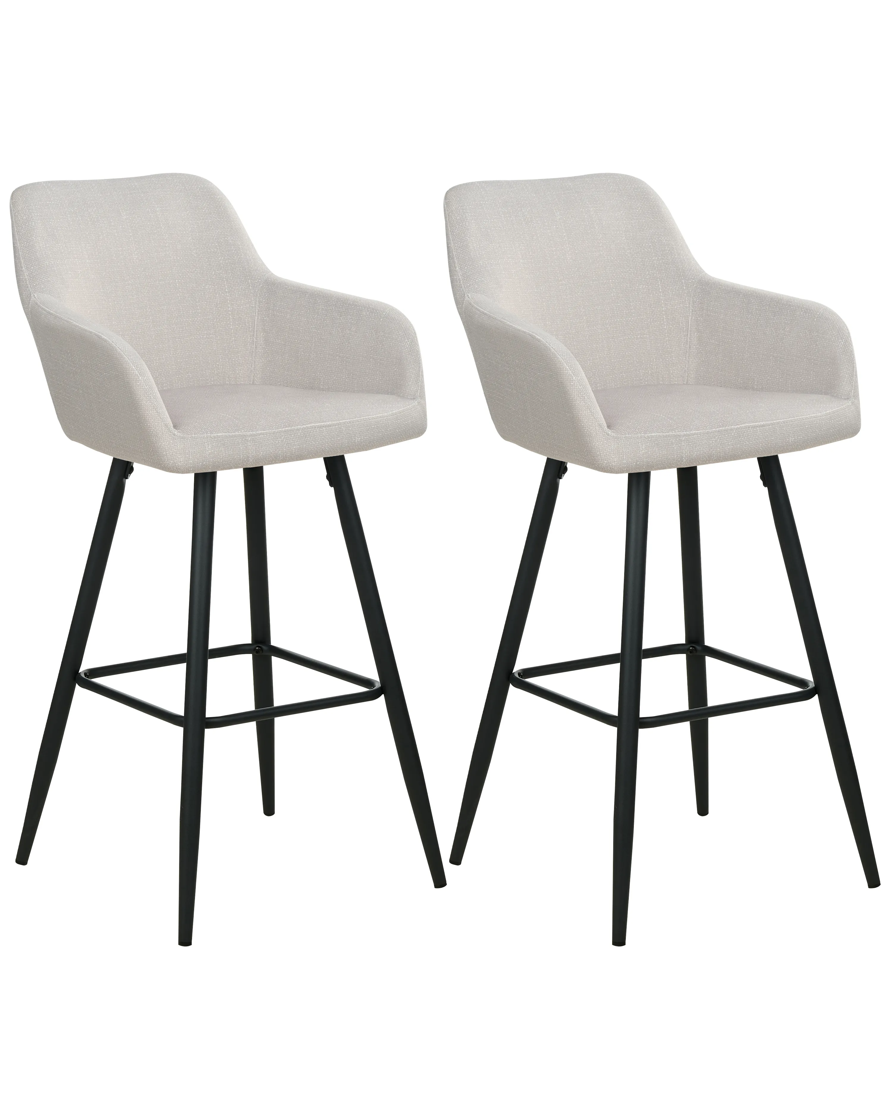 Set van 2 barstoelen CASMALIA Fluweel Taupe
