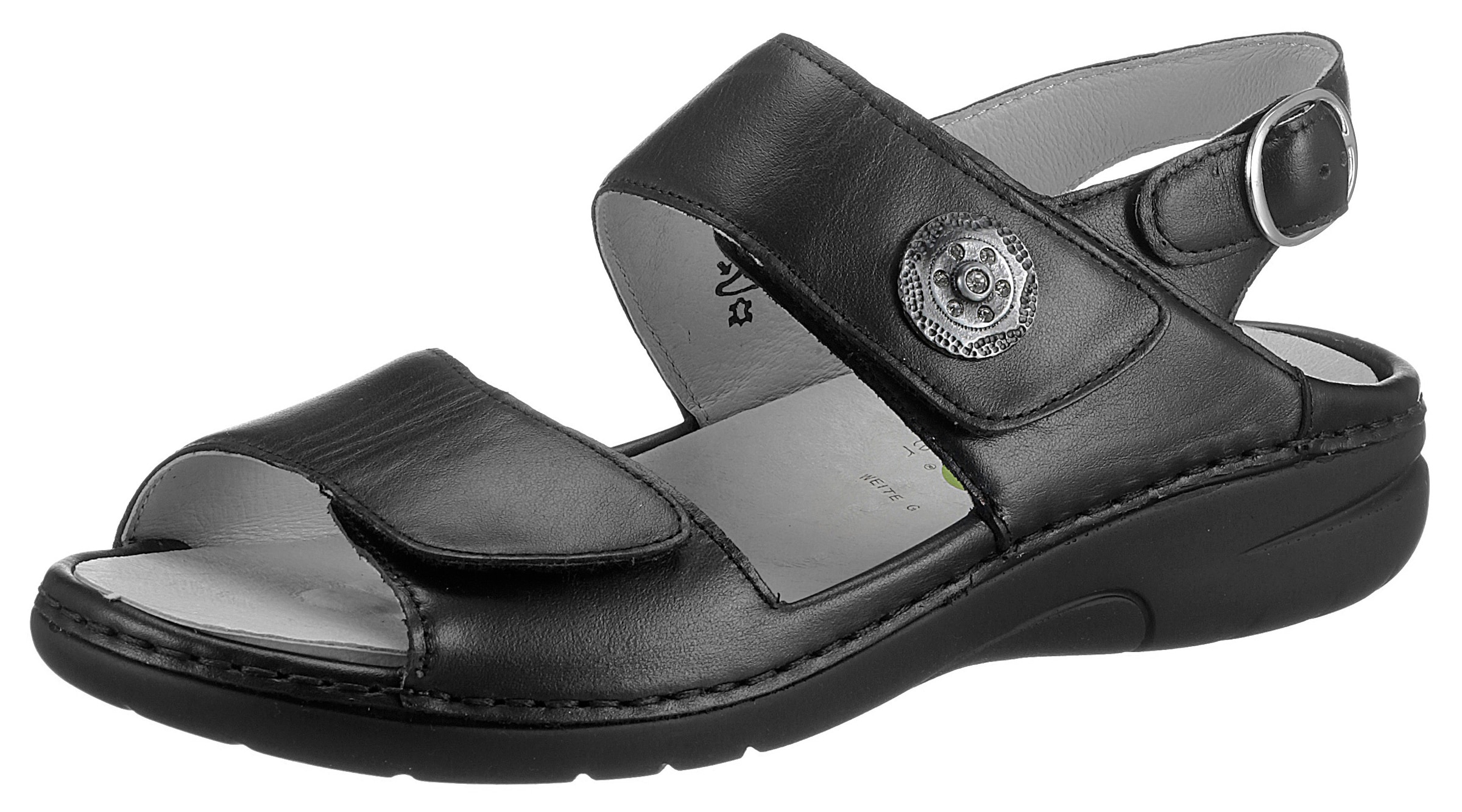 Waldläufer Riemchensandale »GUNNA«  , Sommerschuh, Sandalette, Keilabsatz, mit Klett, Weite G = weit