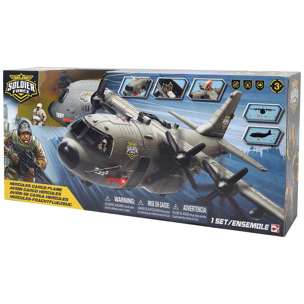 Soldier Force Licht- und Sound-Hercules-Frachtflugzeug-Set