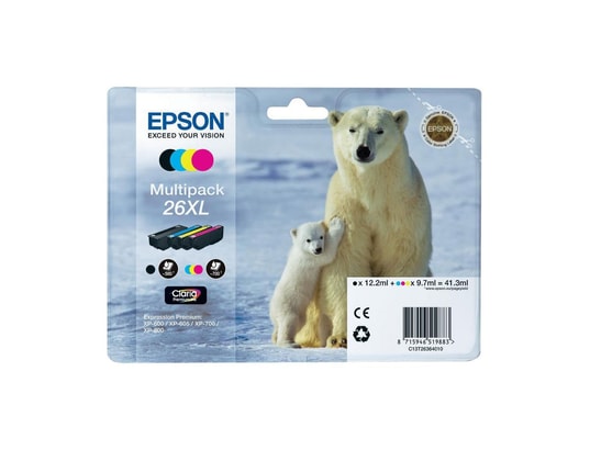 EPSON - Pack cartouches d'encre T2636 pack 4 couleurs XL