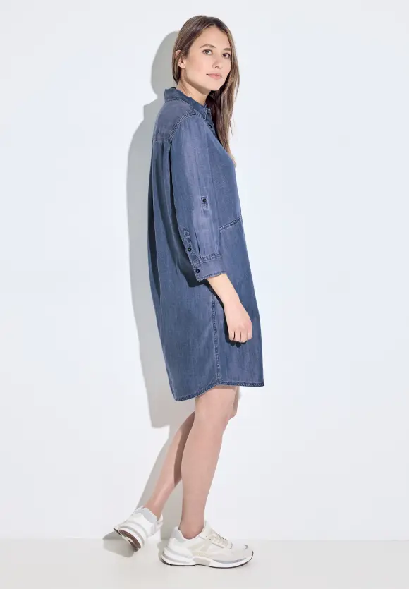Lyocell Kleid - mid blue wash