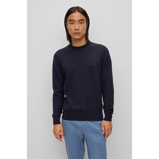 Boss Black Pacas Striktrøje, Dark Blue, M