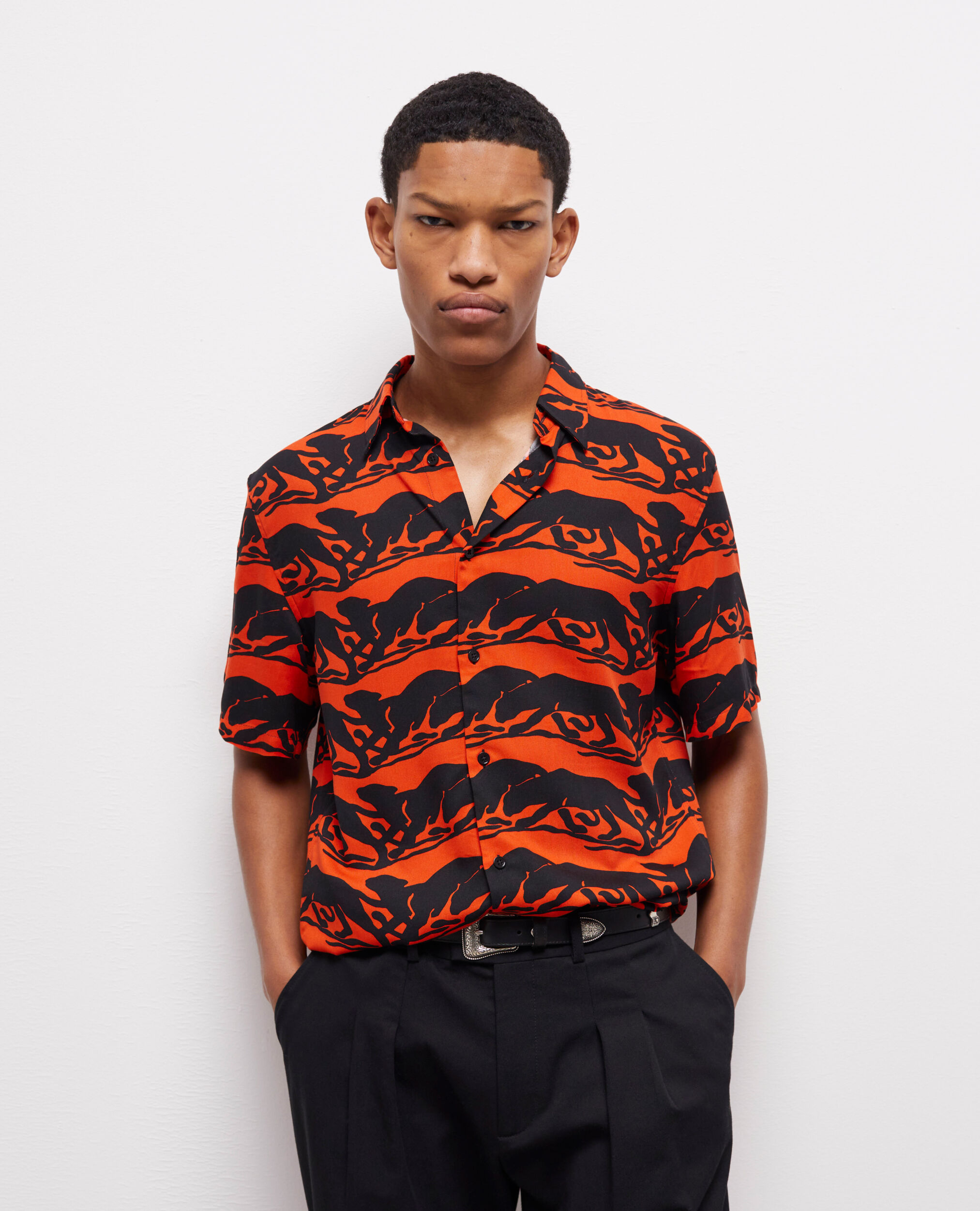 Chemise casual panthère