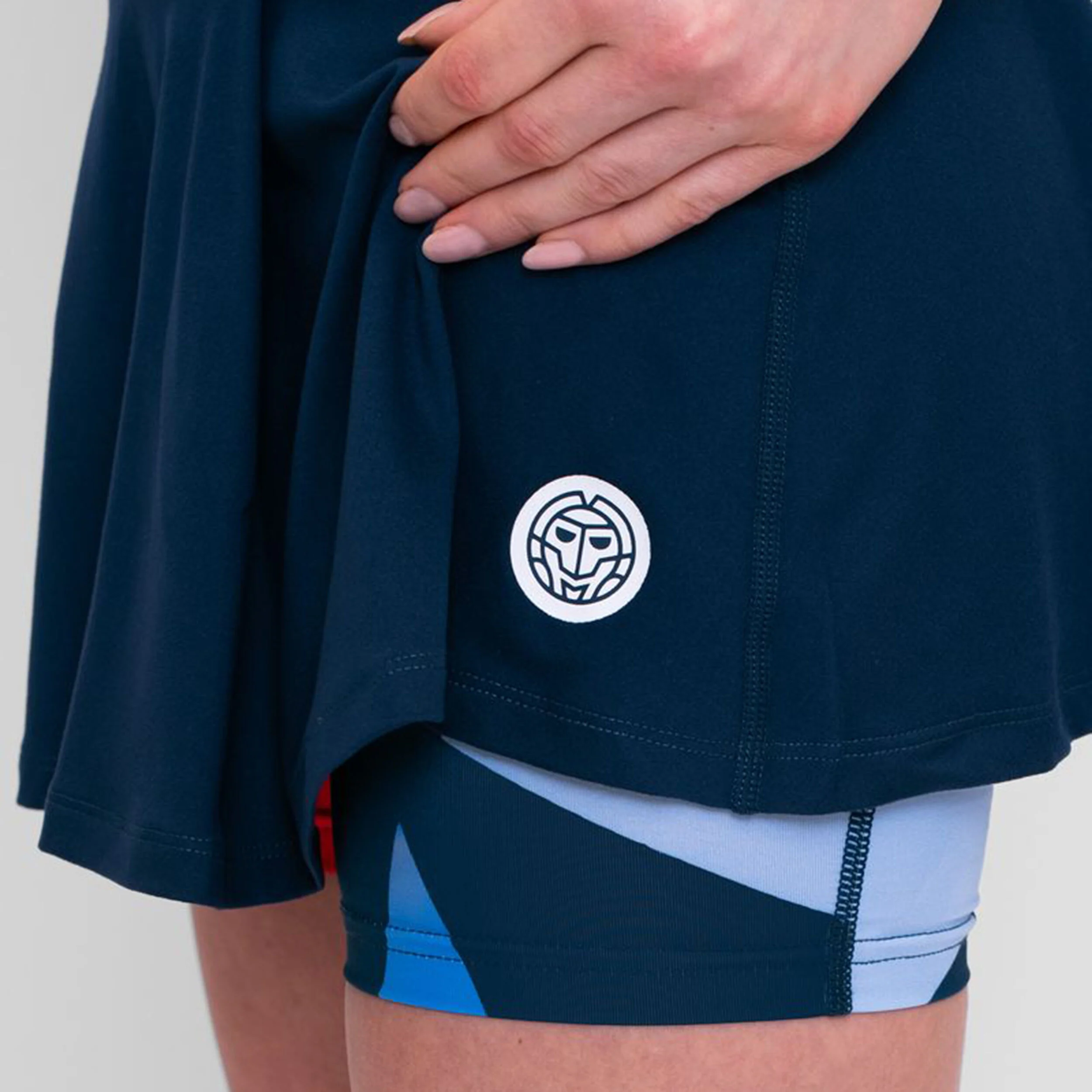 BIDI BADU New York 2024 Printed Wavy Jupe Femmes - Bleu Foncé