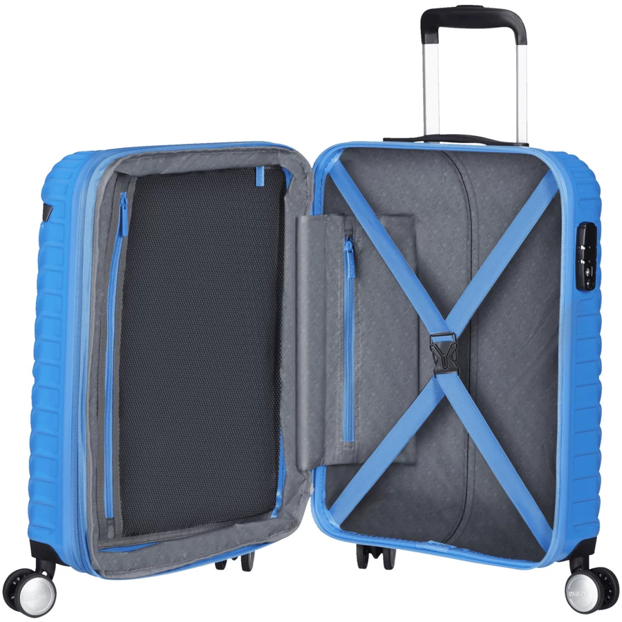 American Tourister Mickey Clouds - 4-Rollen-Kabinentrolley 55 cm erw. Mickey Tranquil Blue