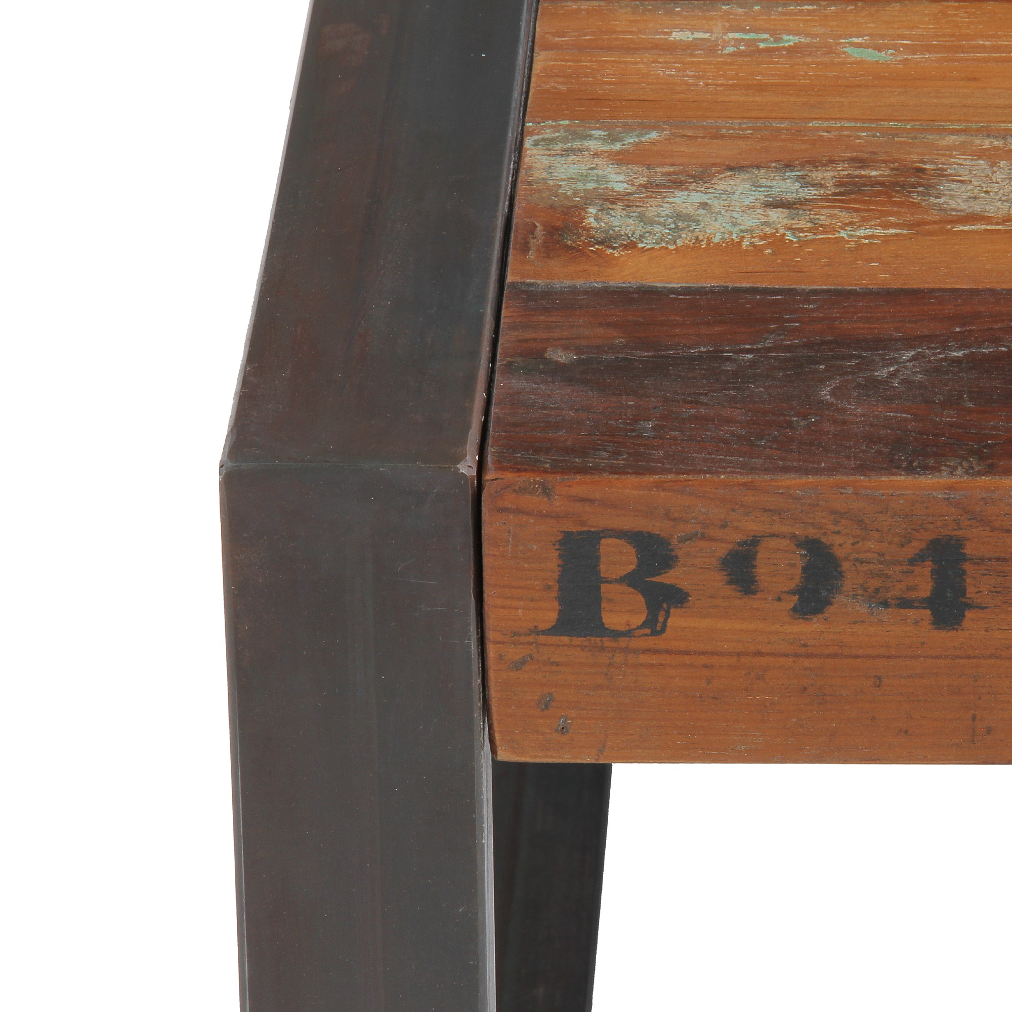 Tisch 'Halifax', braun, schwarz, Restfarbe, T 80 cm, B 80 cm, H 40 cm von fischer's lagerhaus