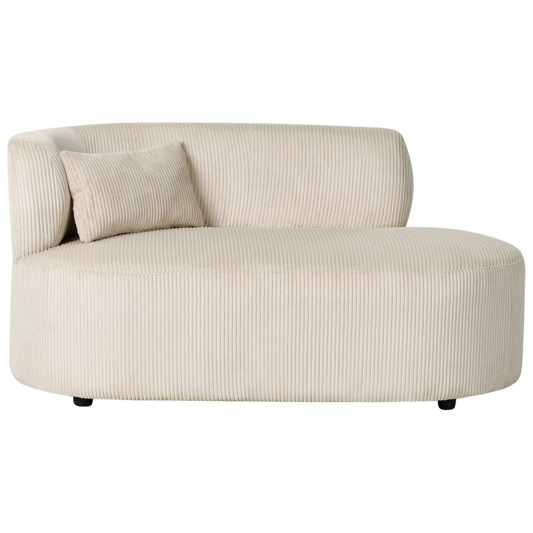Beliani - VANVEY - Chaise longue - Beige - Linkszijdig - Corduroy