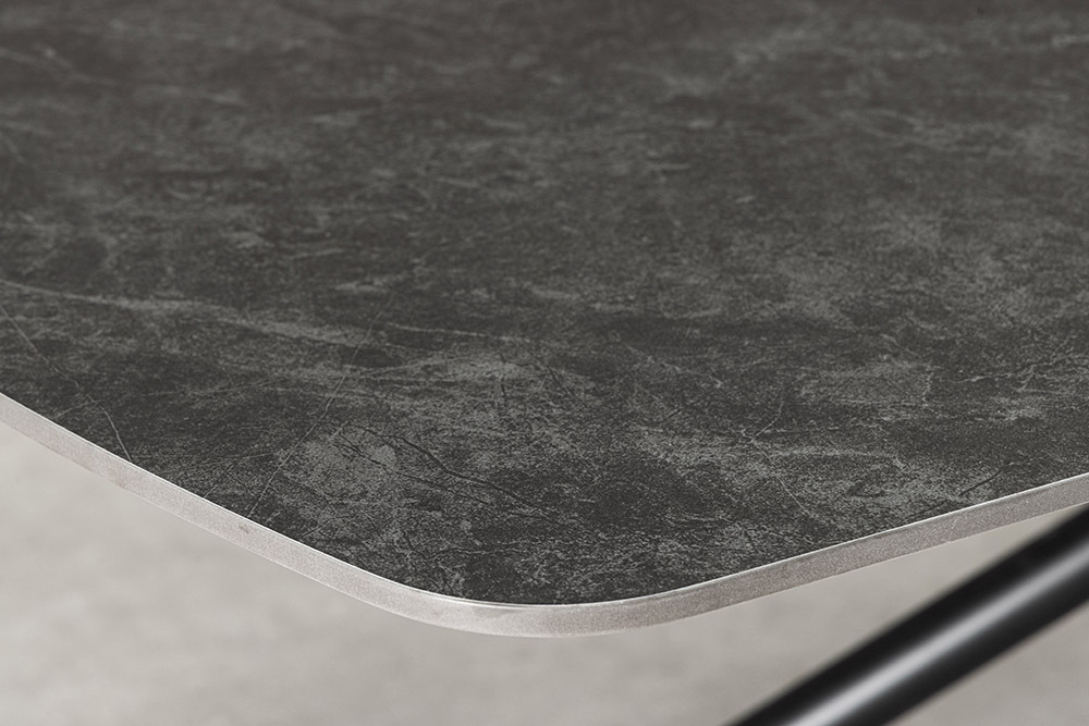 Design Esstisch OSAKA 200cm anthrazit Keramik schwarz Sterngestell Metall