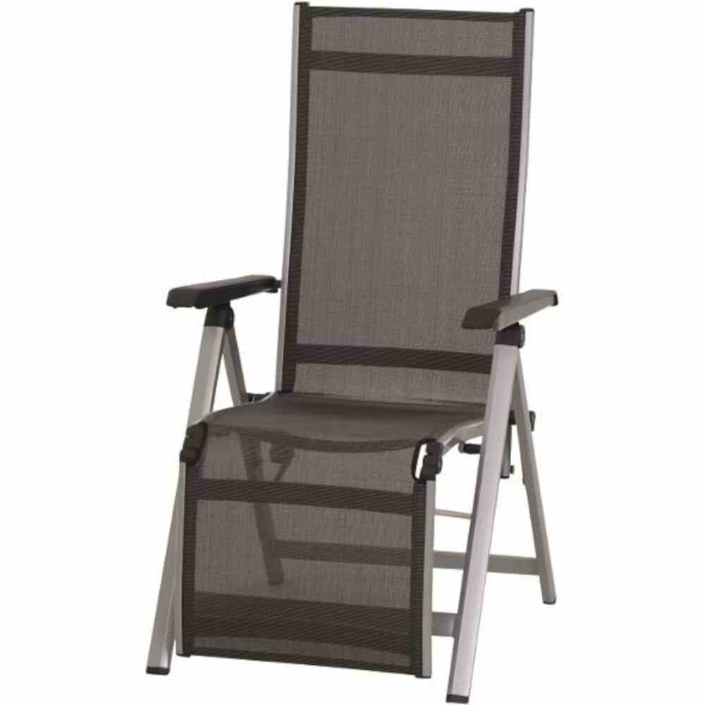Relax-Gartenstuhl TESORO - silber-grau