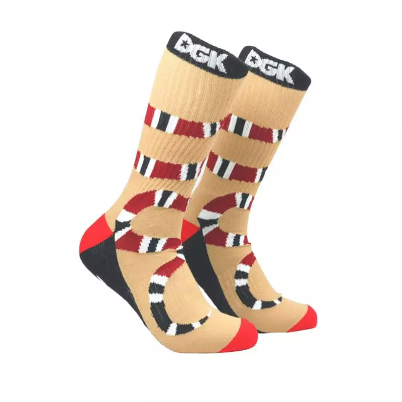 Chaussettes skate DGK SKATEBOARDS King Crew Beige