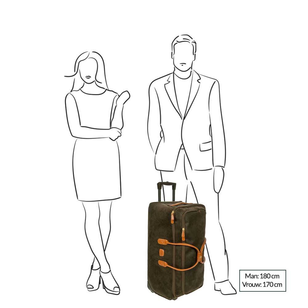 Bric's Life Holdall Reistas met Wielen 70 olive