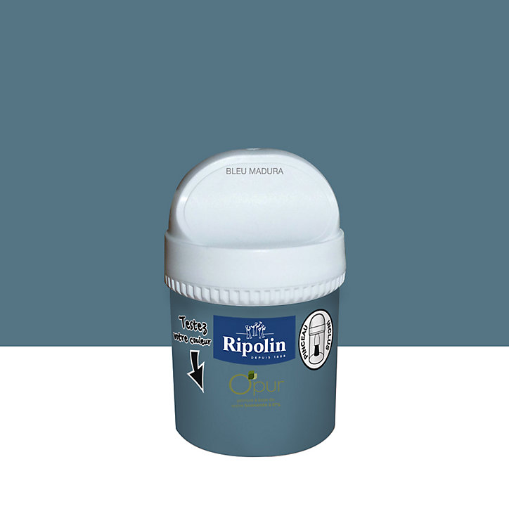 Testeur peinture intérieure Ripolin O'Pur bleu madura satin 75ml