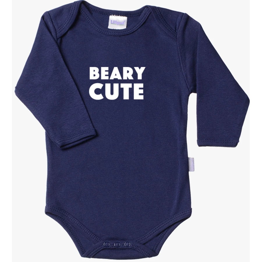 Liliput Langarmbody Beary Cute marine  weiß