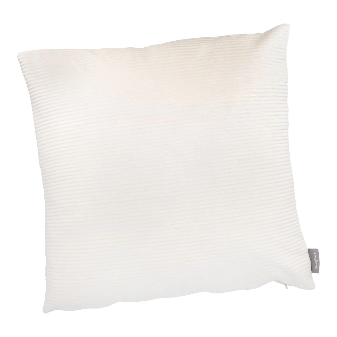 Kissen Samt-Rillen, creme, 45 x 45 cm