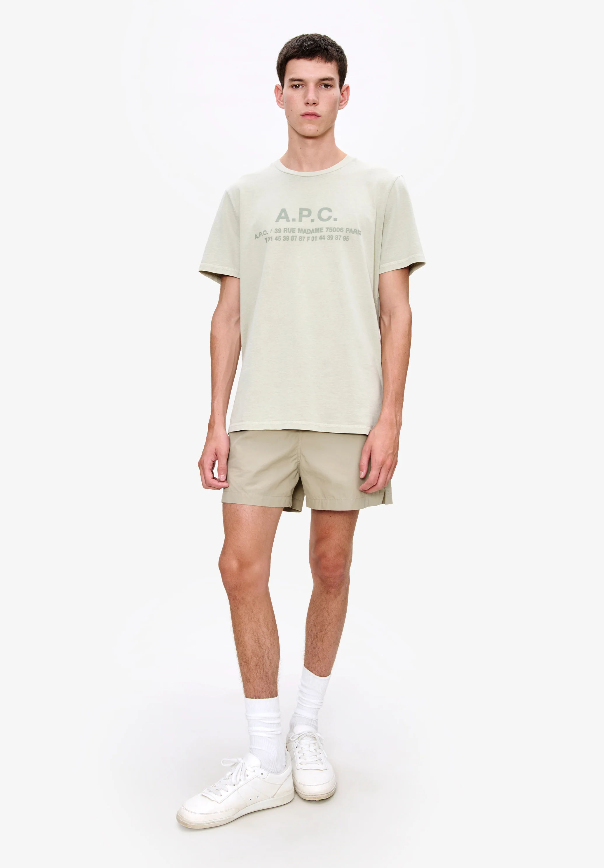 t-shirt manches courtes adresse - Vert pale