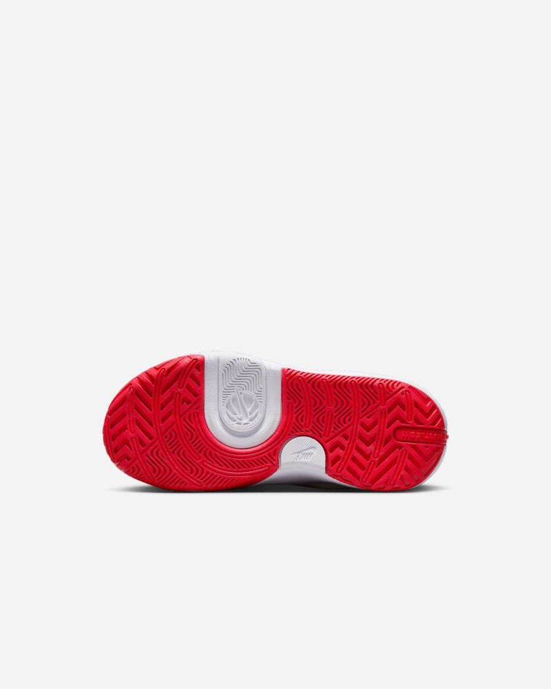Chaussures de basket Nike Team Hustle D 11 Blanc & Rouge pour enfant