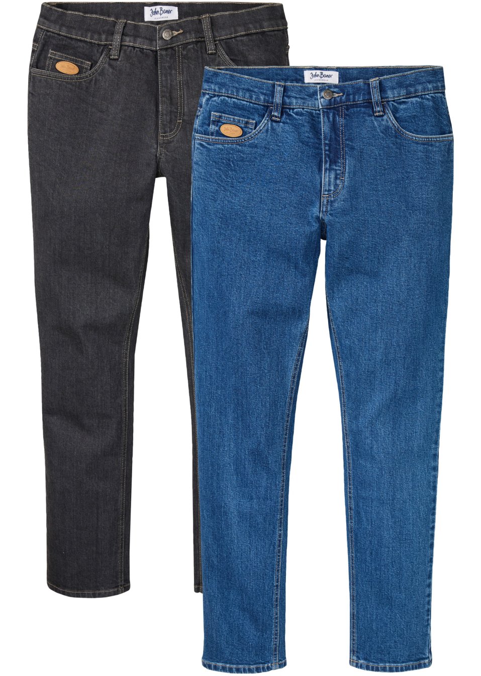 Lot de 2 jeans extensibles Regular Fit, Straight