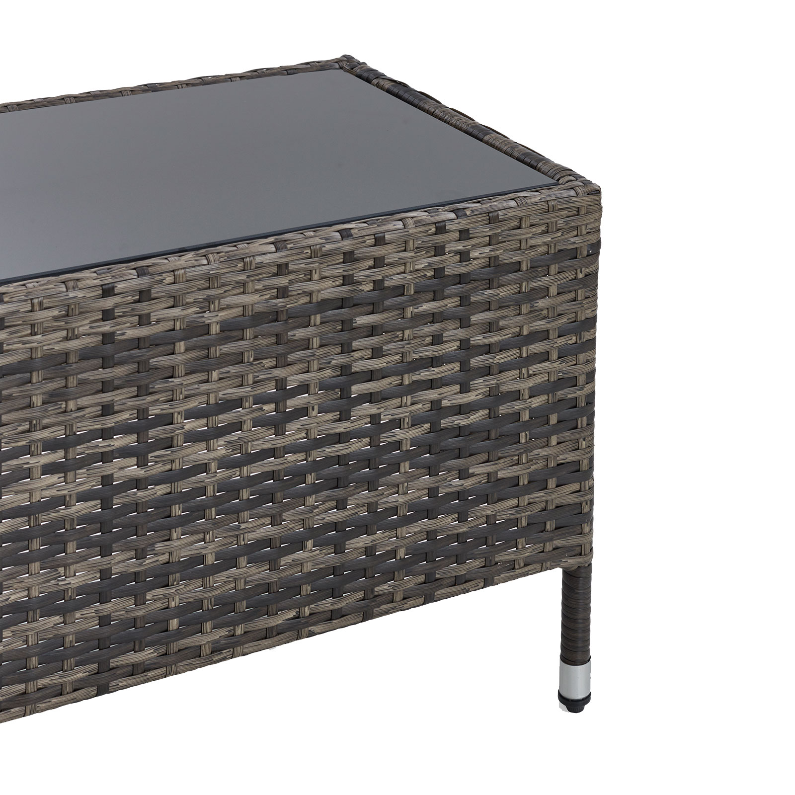 4-teilige Loungegarnitur - braun - Polyrattan