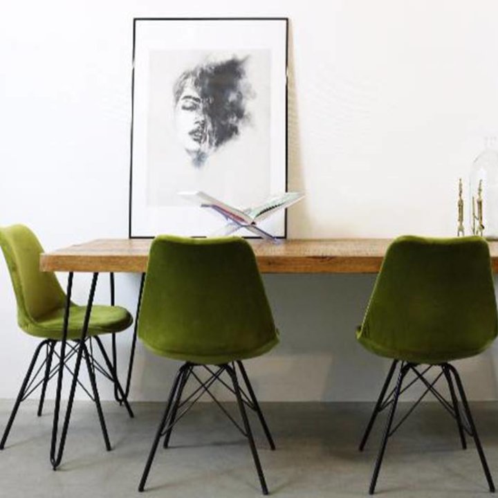 Kick collection - Stoel Velvet - Groen