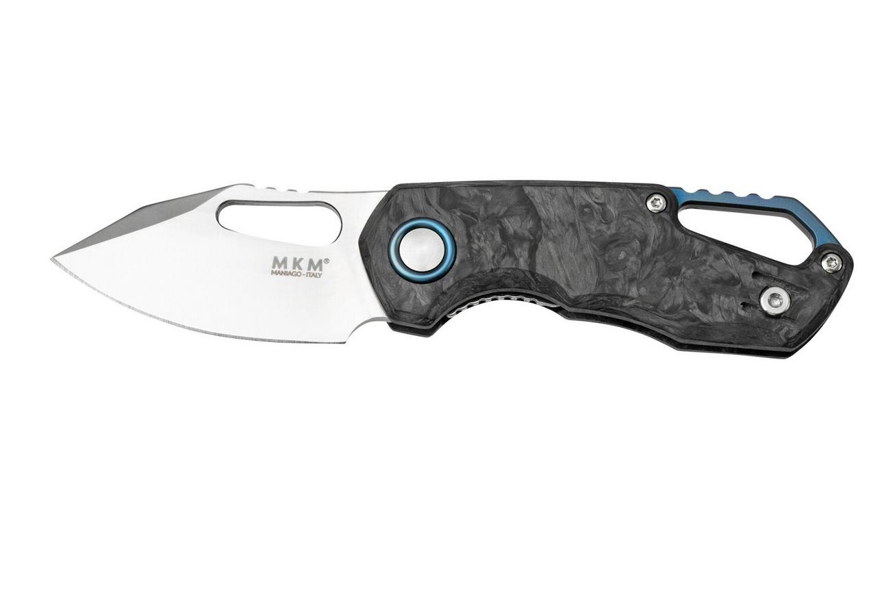 MKM Isonzo FX03M-3CM Clip Point Marble Carbon Fiber zakmes, Jesper Voxnaes design
