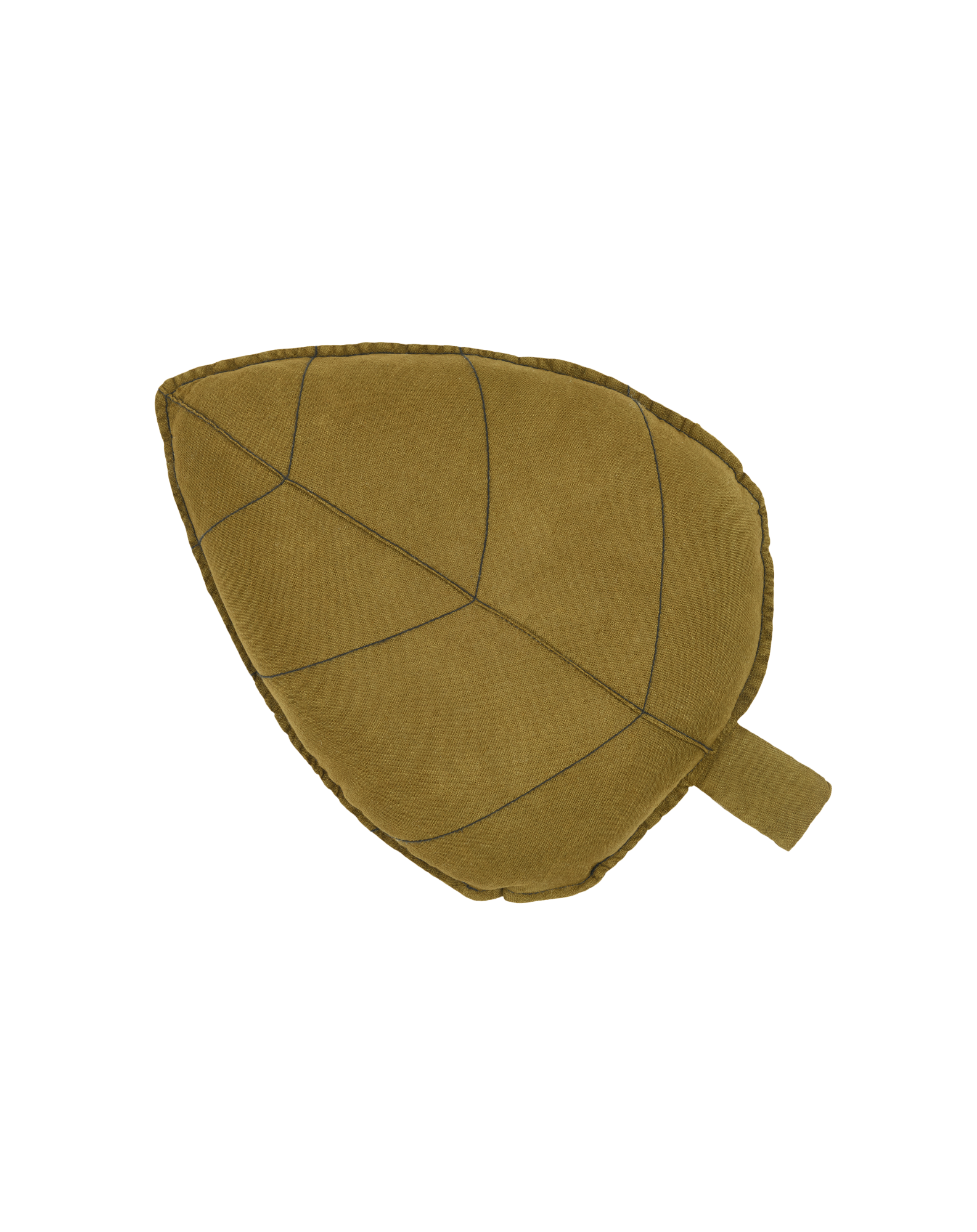 Coussin feuille l1n0 en lin français | Vert