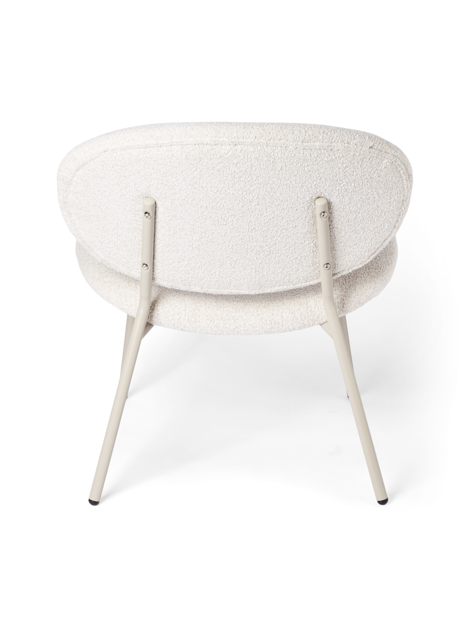 Loungestol i boucléstof | 67 x 78,5 x 75,5 cm. | Off White