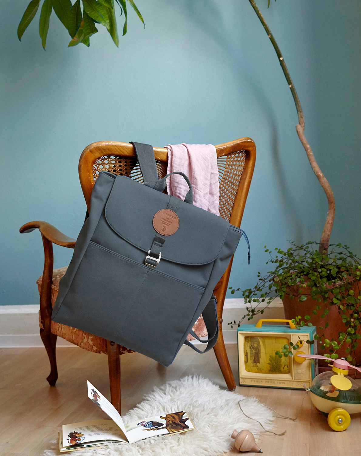 Wickelrucksack ADVENTURE (34x14x42) in petrol
