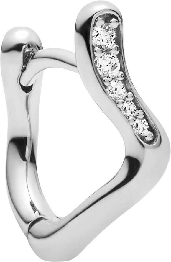 Maria Black Yasmin 8 Huggie Left Silver HP Silver