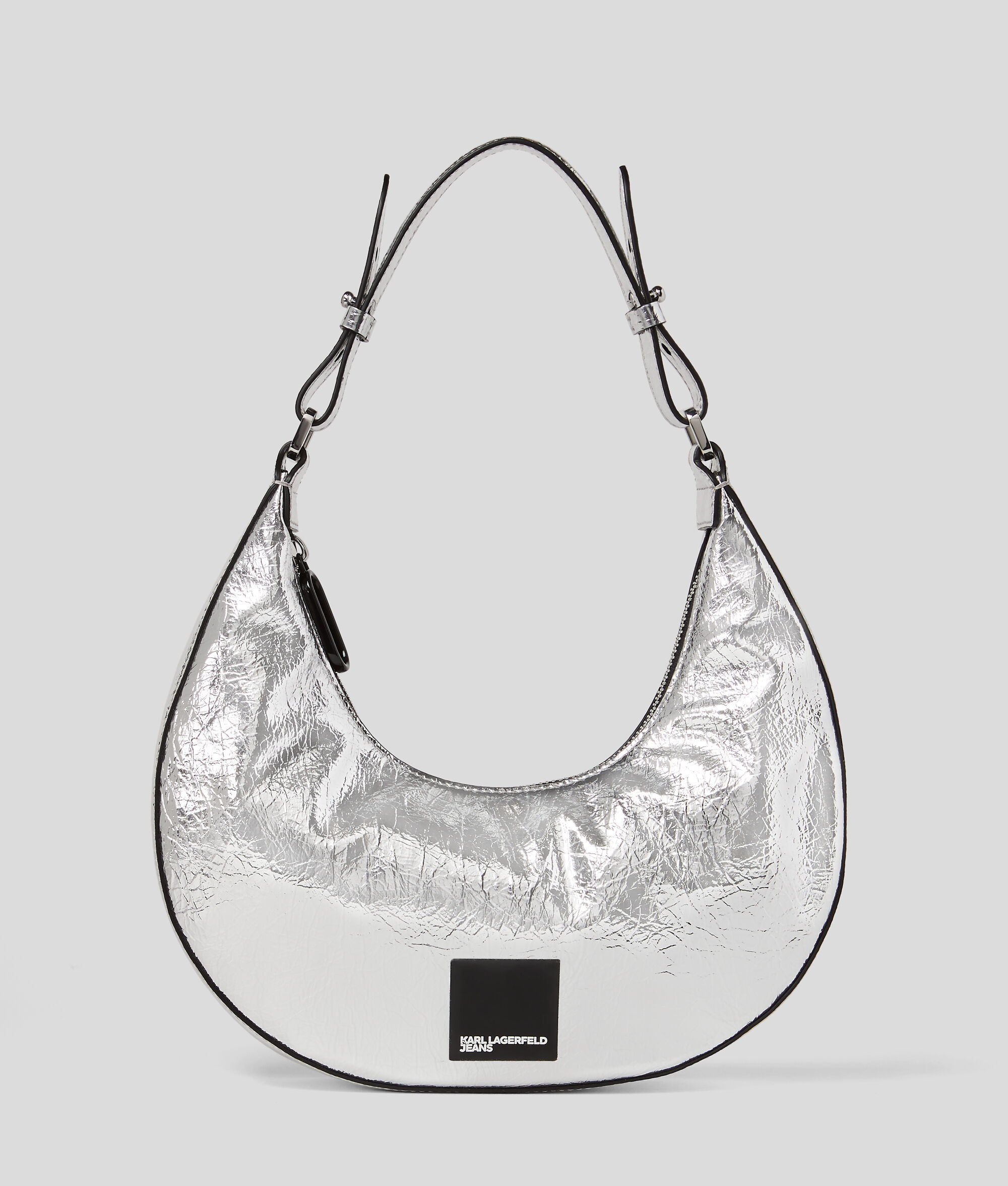 SAC DEMI-LUNE PORTÉ ÉPAULE MÉTALLISÉ KLJ