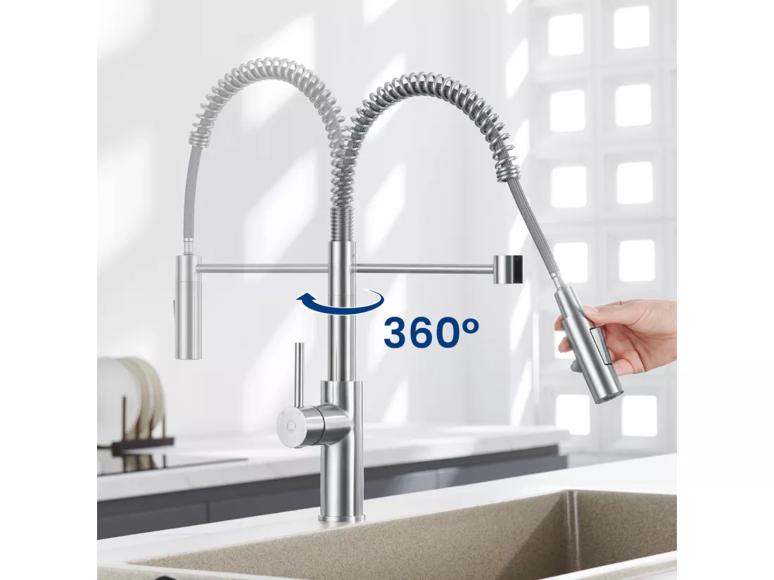 Cecipa max Evier Quartz Noir 45x45 cm Evier 1 Bac en Quartz et Résine Evier de Cuisine + Mitigeur Cuisine à Ressort Brossé avec Douchette Extractible