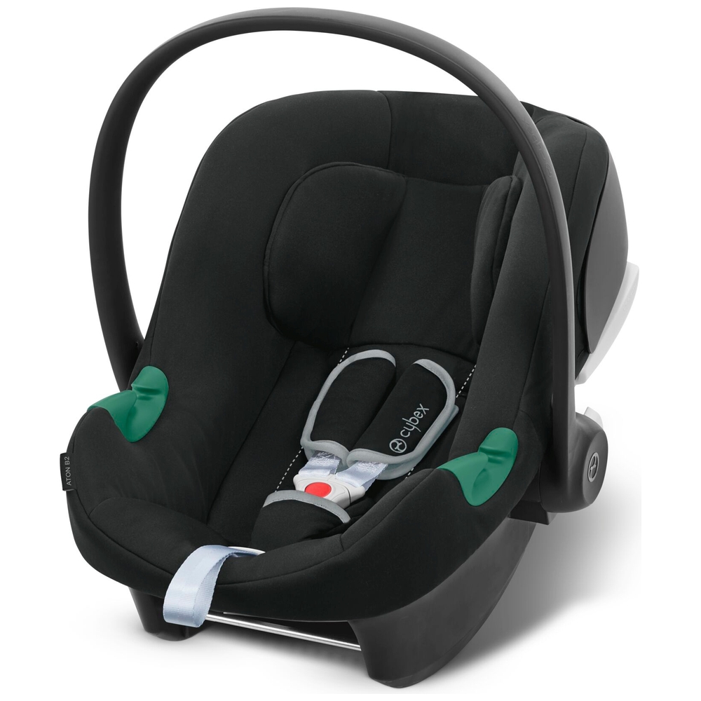 CYBEX Aton B2 R129 Kindersitz mit ISOFix-Basis One – Vulkanschwarz