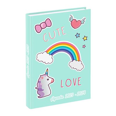 Agenda Bubbles - 1 jour par page - 12 x 17 cm - rose ou bleu - Viquel