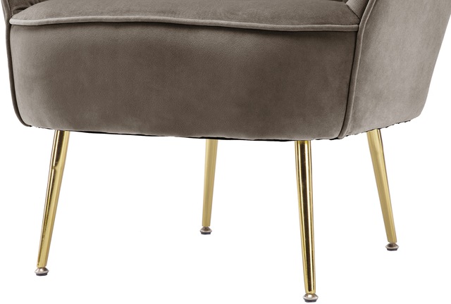 Kayoom Sessel »Loulan 125, gemütlicher Cocktail-Sessel, edler Samtbezug« 1 Stk. tlg. Cocktail-Sessel, Rückenlehne mit Ziernaht, Metallbeine in Gold