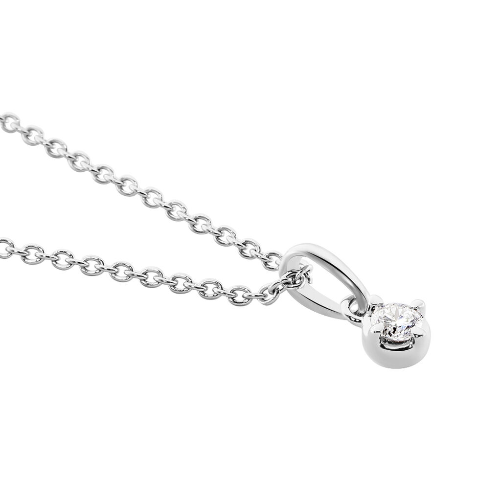 Collier Cicelie Or Blanc Diamant