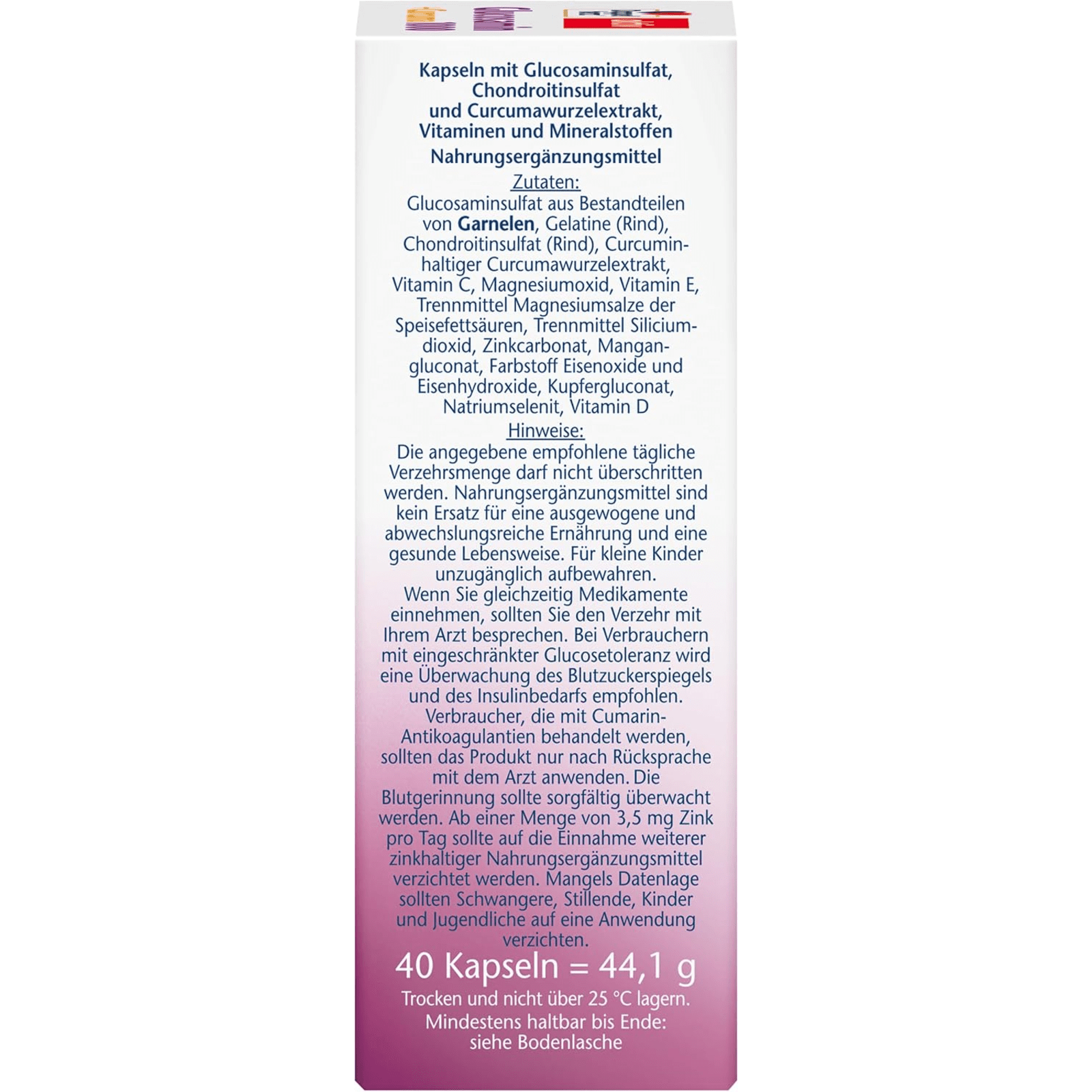 Glucosamin 1000 + Curcuma (40 Kapseln)