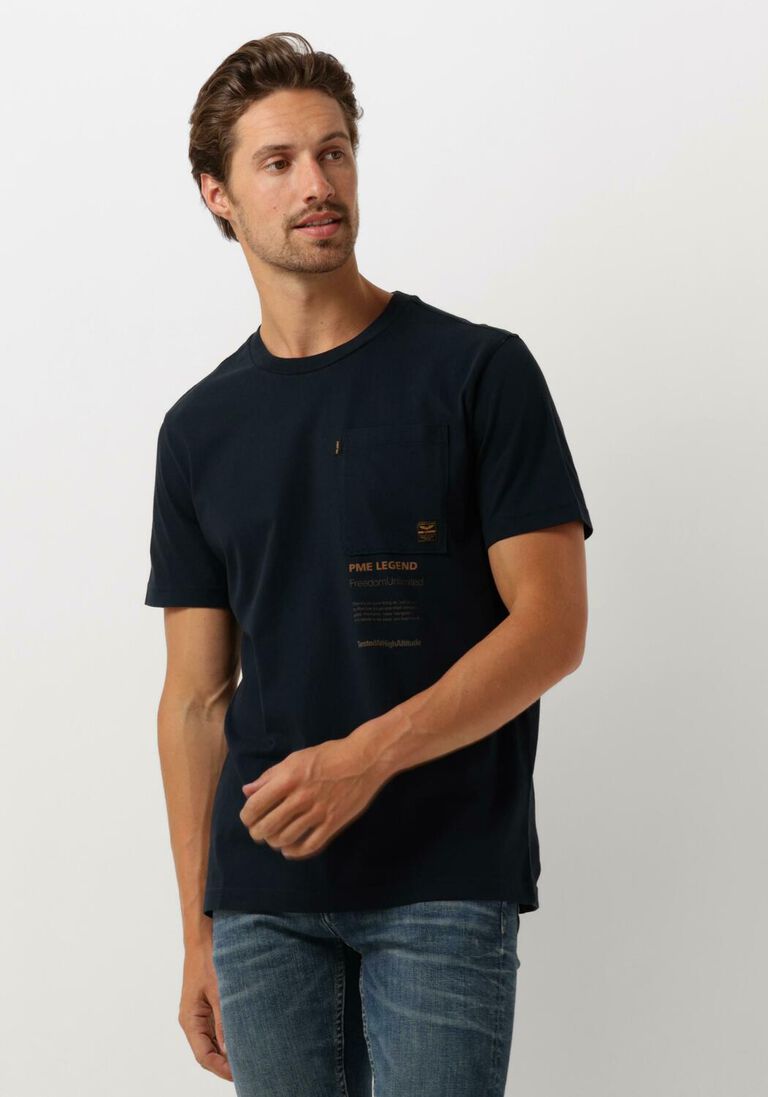 PME LEGEND blauwe pme legend t-shirt short sleeve r-neck play single jersey