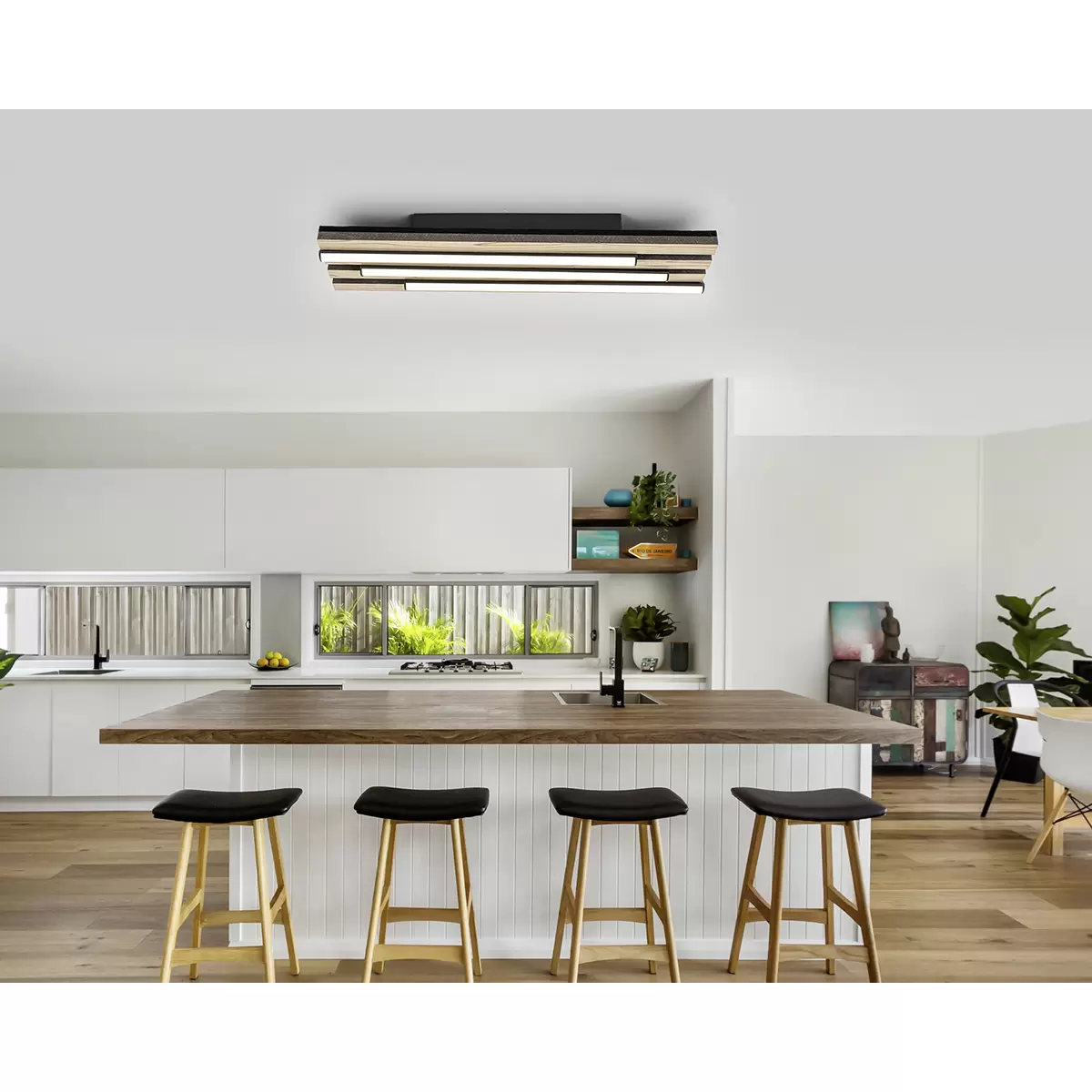 LED-Deckenleuchte ADA braun,schwarz