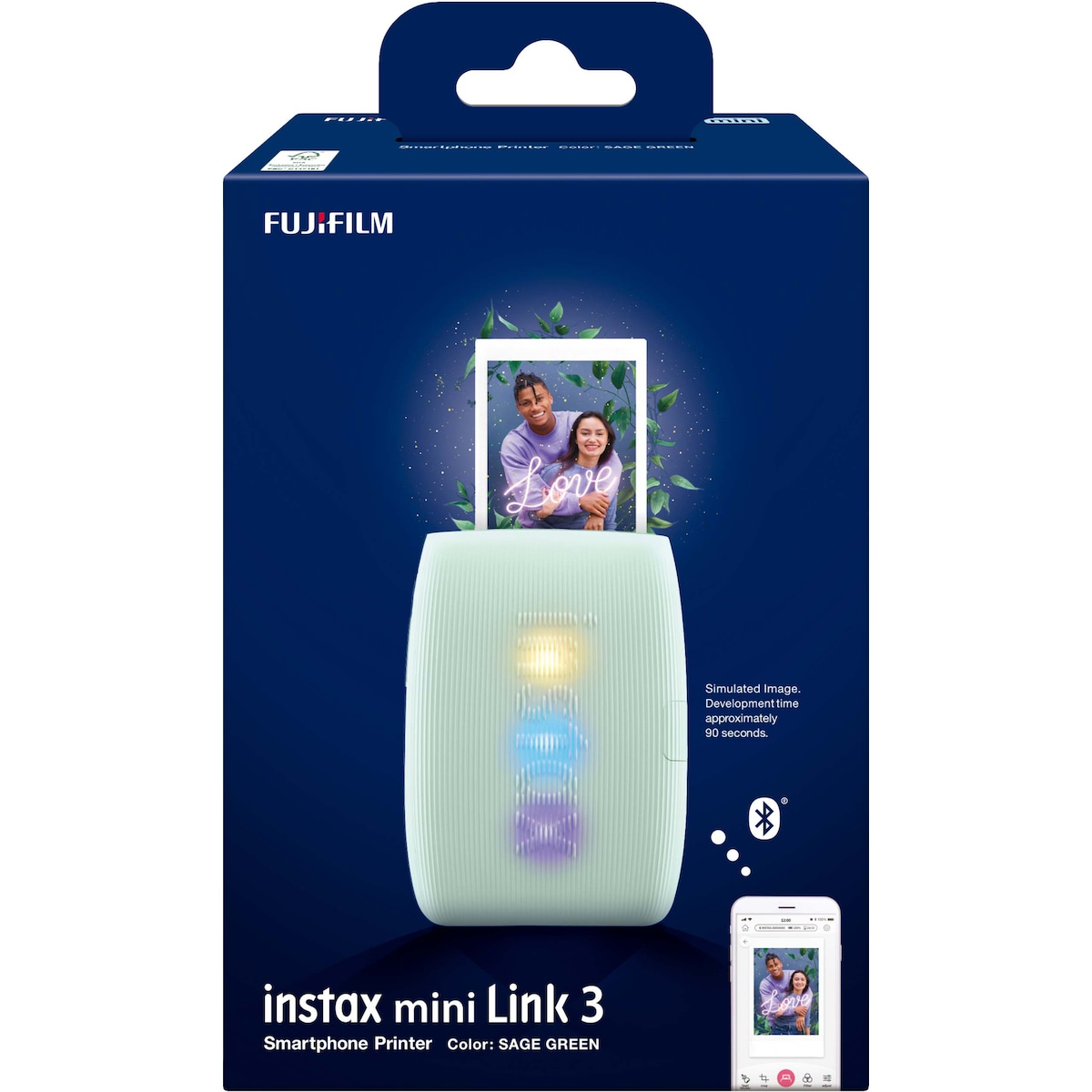 Fujifilm Instax Mini Link 3 smarttelefonprinter (grønn)