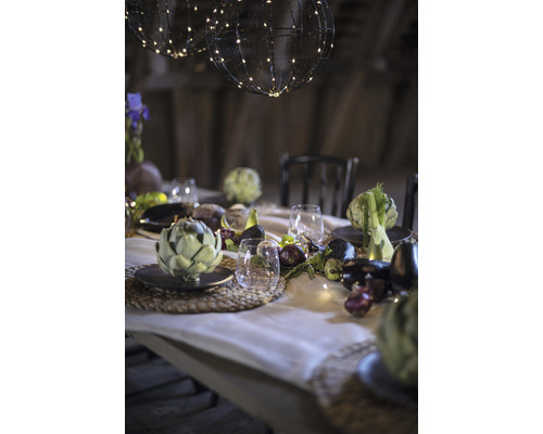 Konstsmide draadverlichting, 1,9 m + 0,5 m aansluitdraad, 20 LED's, amberkleurige lichtkleur